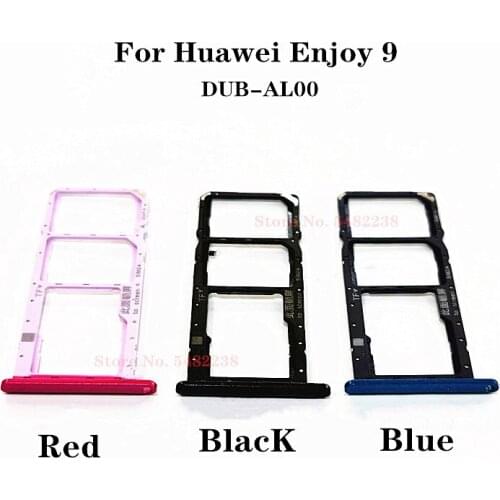 100% Original SIM Tray Cover For Huawei Enjoy 9 DUB-AL00 Sim Card Holder Reader For Enjoy9 Replacement Parts