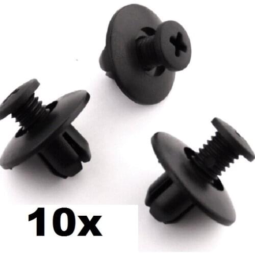 10x For Honda Plastic Trim Clips, 8mm for Wheel Arch Linings, Cowl & Other Trims #90675-SB0-003 / 90675-SB3-003