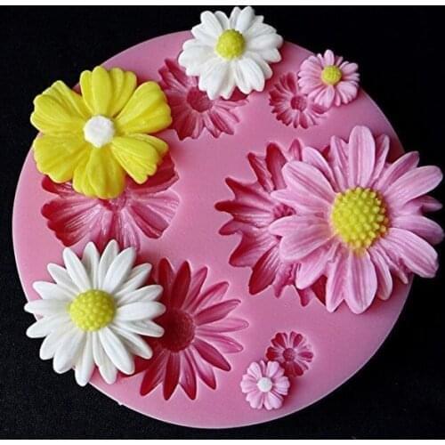 3D Flower Silicone Molds Fondant Craft Cake Candy Chocolate Sugarcraft Ice Pastry Baking Tool Mould