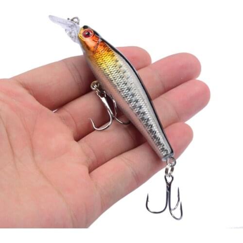 5Pcs 8cm 9g Mix Color Simulation Fish Bait Hard Lure with Treble Hook Silicone plastic Swimbait Shad Crank bait Use