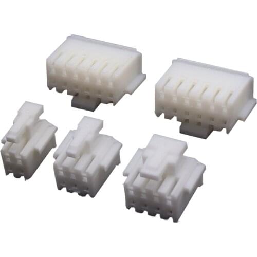 50Pcs Micro Mini PHB 2.0mm Female Housing Connector Double Row buckle plastic shell 2x2P 2x3P 2x4P 2x5P 2x6P 2x7P 2x8P 2x9 2x10P