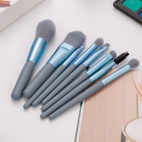 ANMOR 8Pcs Mini Size Makeup Brush Set Foundation Highlighter Blending Eye shadow Eyelash Eyebrow Brush For Make Up Pincel