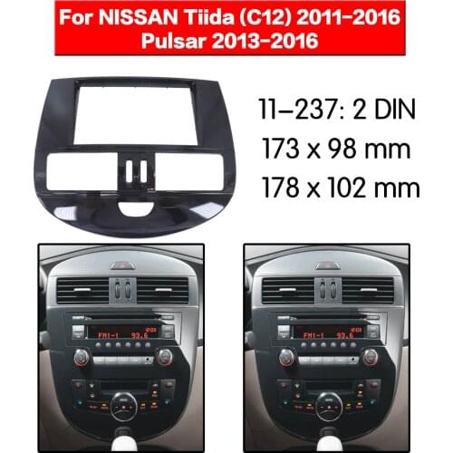 Car Radio frame Audio Fascia For NISSAN Tiida (C12) 2011+ Pulsar 2013+ Car Stereo Radio Fascia Panel Installation Adapter