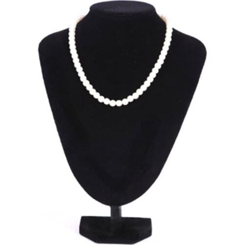 Velvet Necklace Pendant Jewelry Display Bust Mannequin Stand Holder Rack - 4 Sizes Shelf Chain Earring Jewelry Bust Display