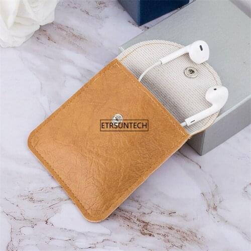 100pcs Jewelry Velvet Envelope Storage Bags with Snap Button Earphone Case Gift Packaging with Buckle for Bag