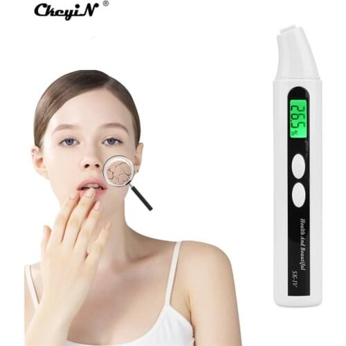 LCD Screen Digital Skin Moisture Meter Water Detection Tester Moisture Oil Content Analyzer Monitor Bio-Sensor Detector Tester