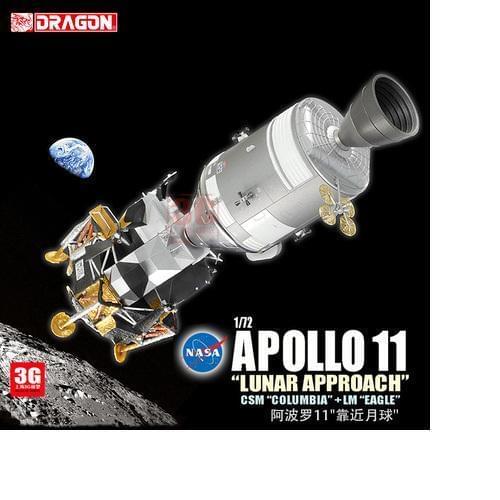 Dragon 11001 1/72 APOLLO 11“LUNAR APPROACH” CSM“COLUMBIA”+LM“EAGLE