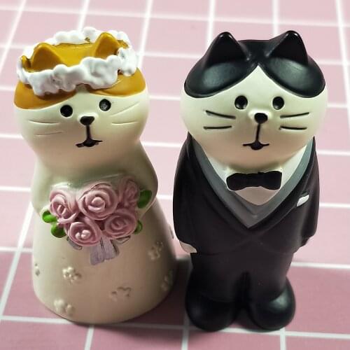 DW0163 PRZY wedding Soap Molds Wedding couple cat Silicone Mold Clay Resin Gypsum cats Chocolate Candle Candy candle Mold