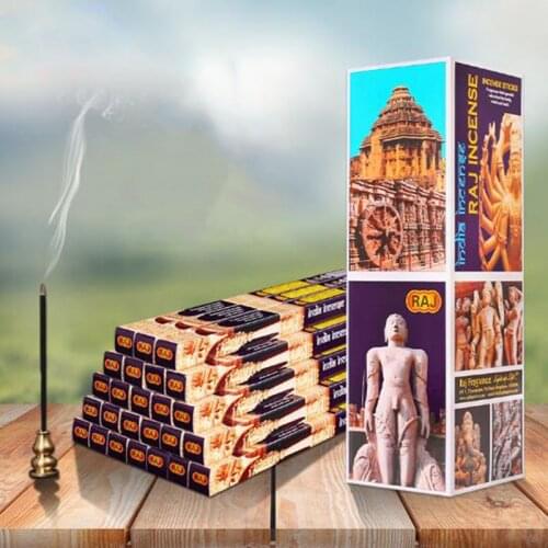 India Incense Stick Sandalwood Tibetan Incense Aroma Clean Air Indoor Spices Home Buddha Supply 1 Big Box with 25 Small Boxes