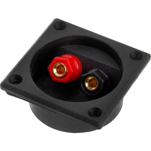 2019 New Square Shape Double Binding Post Type Speaker Box Terminal Cup Black And Red