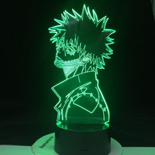 MY HERO ACADEMIA DABI LED ANIME LAMP 3D Nightlights Birthday Gift 3D Visual Night Light Table Lamp Dropshipping