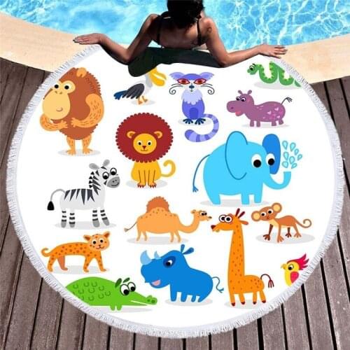 Cartoon animals large beach towels miraculous towel microfiber towel beach towel Towel beach Towels Towel Pareo beach For home