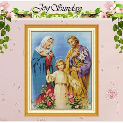 Holy Family Patterns Counted Cross Stitch DIY 11 14CT Cross Stitch Set Wholesale Chinese Cross-stitch Kits Embroidery Needlework