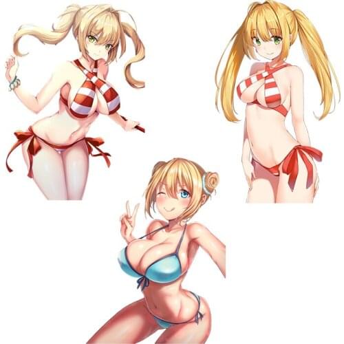 Three Ratels CDM243 Fate grand order Saber anime character car hood sticker laptop decal wall sticker for gabinete gamer