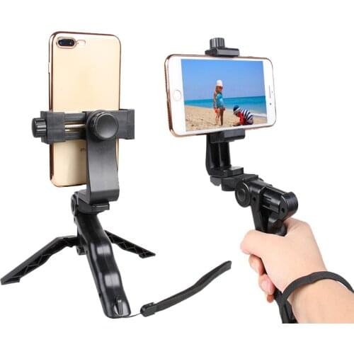 Tabletop Foldable Mini Tripod with Mount Holder for Mobile Phones Gopro Hero SJcam Yi Action Cameras Video Shooting