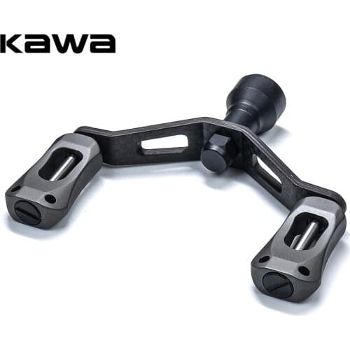 Kawa New Fishing Reel Handle Double Handle With Aluminum Alloy Knob Suit For Daiwa Reel Length 90mm Carbon Fiber Handle