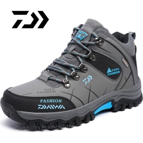 Daiwa Mens 2021 New Fashion Spring Autumn Winter Fishing Shoes Anti-skid Outdoor Camping Sport Running Quality Shoes Leather