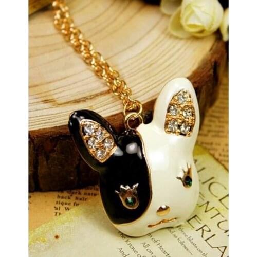2020 New Fashion Hot Selling Black and White Rabbit Long Necklace Chain (Color As Shown In Figure) for women