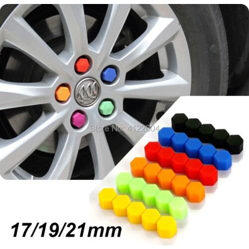 New Arrival 20pcs Silicone 17/19/21mm Car Bolt Caps Wheel Nuts Covers Practical Hub Screw Cap Protector Car-styling