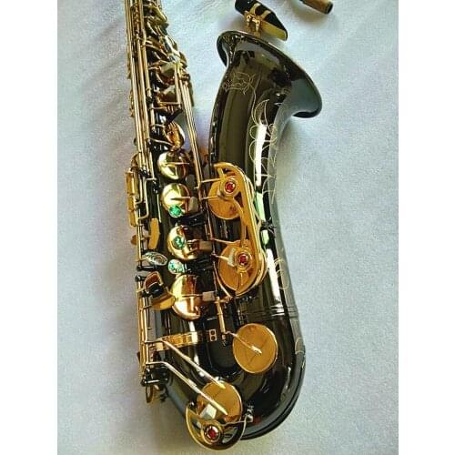 New Tenor Black nickel gold Saxophone High Quality Sax B flat tenor saxophone playing professionally paragraph Music gift