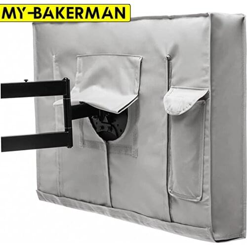 Weatherproof Dust-proof Outdoor TV Cover Beige 32" 36" 40" 46" 50" 55" 60" 65" Protect TV Screen Garden Patio Outdoor TV Cover