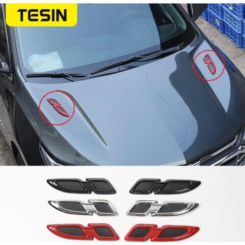 TESIN Newest ABS Side Body Hood Grille Fender Air Flow Intake Vent Trim Sticker For Chevrolet Camaro 2017+ Car styling