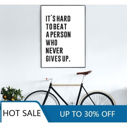 Its Hard To Beat Motivational Quote Gym Athletic Wall Art Canvas Painting Posters and Prints Office Study Home Decoration