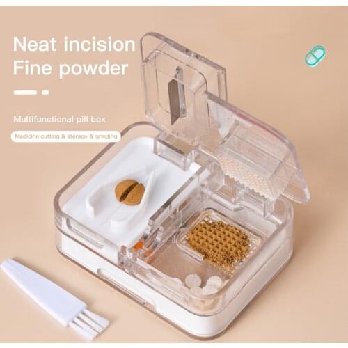 Crushing pill box cutting machine portable small mini slicer pill cutter divider storage box pill box cutting piece organizer