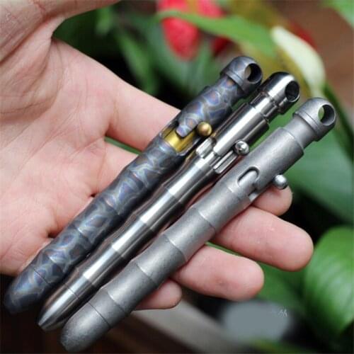 1pcs Tactical Ballpoint Pen Titanium Alloy Self Defense EDC Pocket Rescue Tool Outdoor Signature Cosplay Prop for Men Boy Gift
