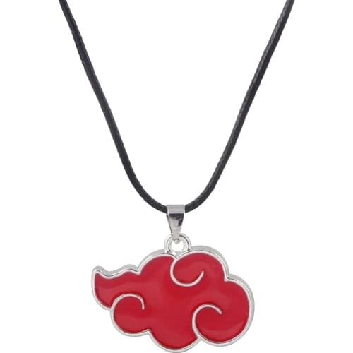 Fashion New Naruto Necklace Mens Womens Jewelry Accessories Japanese Anime Cosplay Moon Uchiha Red Cloud Pendant Accessories