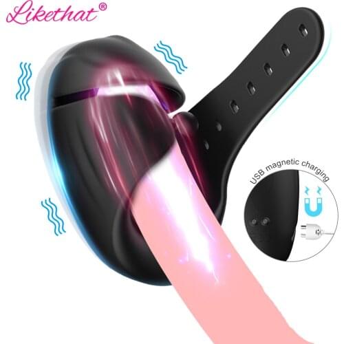 10 Speeds Vibration Adjustable Male Masturbator Penis Vibrator Glans Training Real Pussy Powerful Blowjow Adult Sex toys for Men