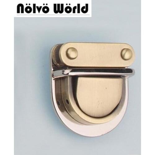 10pcs 38*43mm 5 colors men bags hardware metal stamping lock,man briefcase bag purse mortise latch locks