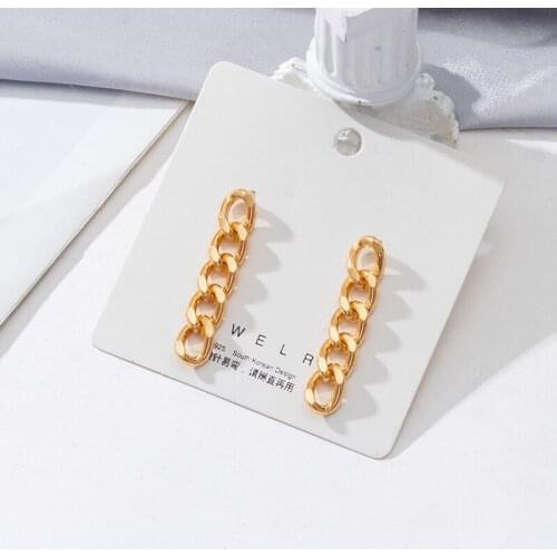 2021 New Vintage Hanging Dangle Earrings for Women Fashion Statement Lady Gold Metal Drop Earrings Trendy Modern Party Jewelry