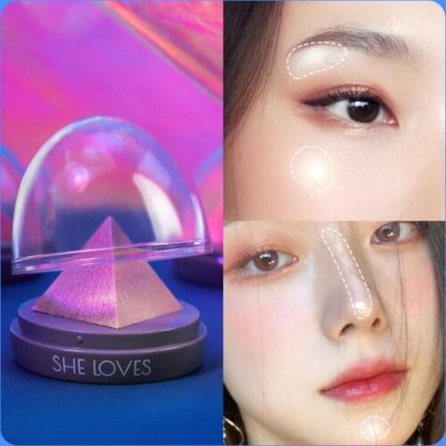 4 Colors Highlighter Powder Glitter Palette Makeup Glow Face Contour Shimmer brightening Ginger Highlight Cosmetics