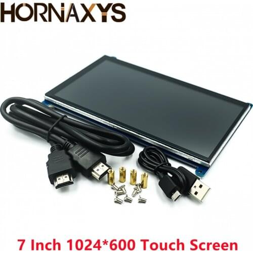 7 Inch Touch Screen Monitor Panel hdmi raspberry display LCD DIY capacitive Touch HDMI Display 1024x600 Portable HD Display