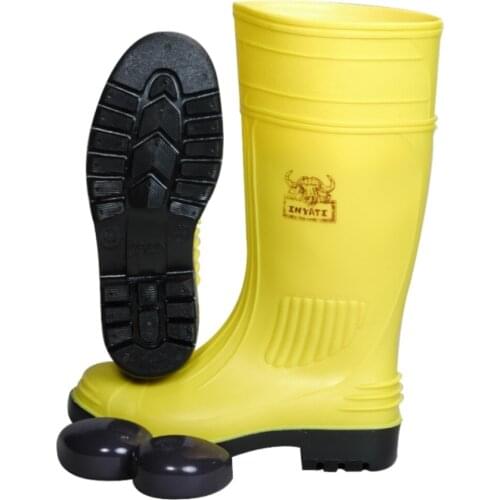 Safety Gumboot Oil Chemical Resistant PVC Safety Work Boot With Steel Toe