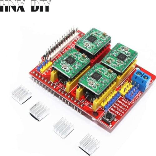 CNC Shield V3 Engraving Machine / 3D Printer / + 4pcs A4988 Stepper Motor Driver Expansion Board For Arduino CNC Diy Set