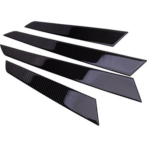 CITALL 4pcs/set Carbon Fiber Door Panel Sticker Strip Fit For Mercedes Benz C Class W204 2007 2008 2009 2010 2011 2012 2013