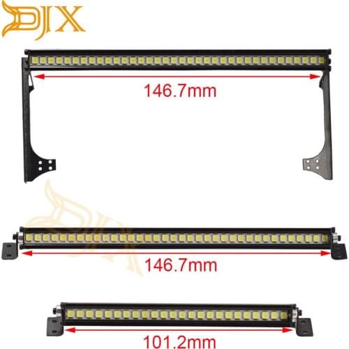 DJX RC Car Roof Lamp 24 36 Led Light Bar for 1/10 RC Crawler Axial SCX10 90046 90060 Jeep Wrangler JK Rubicon Body