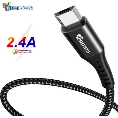 TIEGEM Micro USB Cable for Xiaomi Redmi Note 5 Pro 4 Micro USB Charger Data Cable for Samsung S3 S4 S7 Mobile Phone 1m 2m