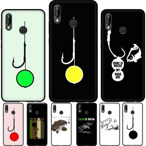 Carp Fishing Boilie Rig Hook Soft Phone Case For Huawei P20 P30 P40 Lite Mate 10 20 Pro P Smart 2019 2021 Back Cover