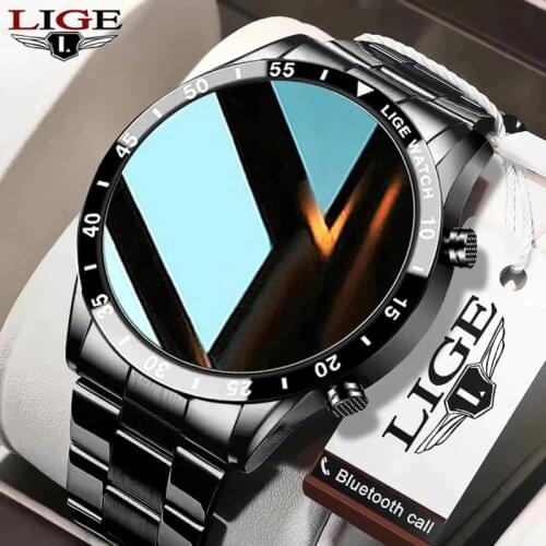 LIGE 2021 New Smart Watch Bluetooth Call Smartwatch Men Women Waterproof Sport Fitness Bracelet Man For IOS Android Xiaomi Huwei
