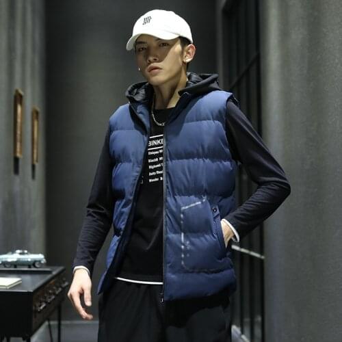 Mens Large Size Clothing Winter Vest Jackets Sleeveless Coat 2021 Warm Hooded Plus Size 8XL Down Vest Male Windproof Waistcoat
