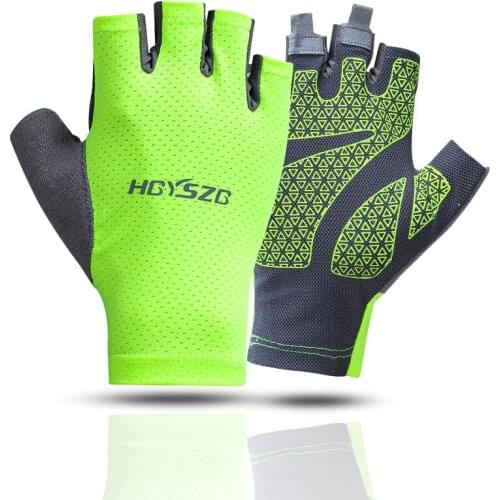 Anti-slip Anti-sweat Men Women Sport Fitness Outdoor Half Finger Gloves Breathable Anti-shock Sports Gloves Bike Bicycle Glove