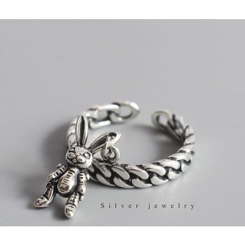 New Trendy Charm Rabbit Rings For Women Men Boho Knuckle Party Rings Punk Cocktail Jewelry Girls Gift anillos bijoux