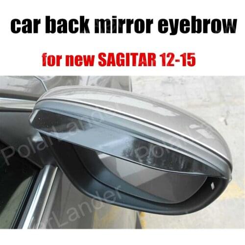 One pair for new SAGITAR 12-15 Car Rearview Mirror Rainproof Blades Rain Eyebrow Water Shade Cover Auto Accessories