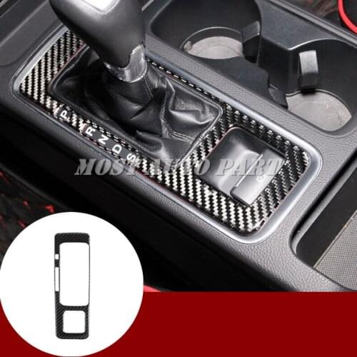 Carbon Fiber Console Gear Shift Box Trim Cover For Ford Escape Kuga 2016-2018 Car accesories interior Car decoration