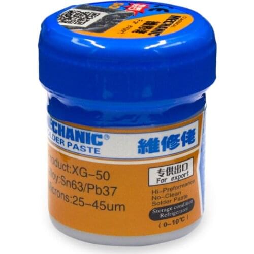 NEW 1 Pc Solder Paste Original HK MECHANIC XG-50 Sn63/Pb37 For Soldering Iron Hakko 936 Saike 852D Soldering Flux