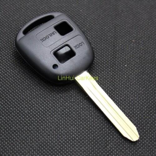 PINECONE for TOYOTA 2 Buttons Uncut Brass Blade Blank Straight Key ABS Shell 1PC WHOLESALE