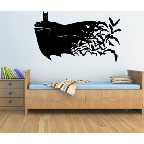 POOMOO Wall Sticker,Bat Wall Vinyl Decal The Dark Knight Comics Superhero Atr Home Decor size 56*94cm